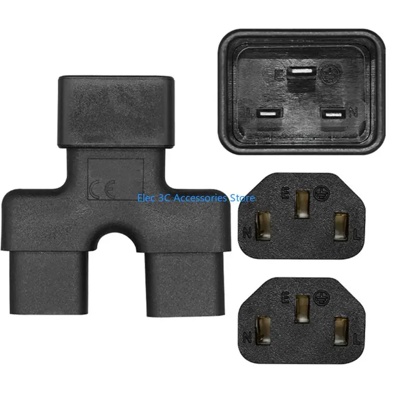 Y51A Y Shaped IEC320 C20 To Double C13 Power Adapters For Computer Rack And Electrical Devices
