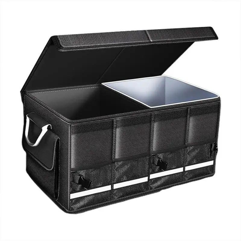 Foldable Car ​Trunk Storage 1680D Oxford cloth Car Trunk Storage Organizer Waterproof pressure-resistant with handle Storage Box