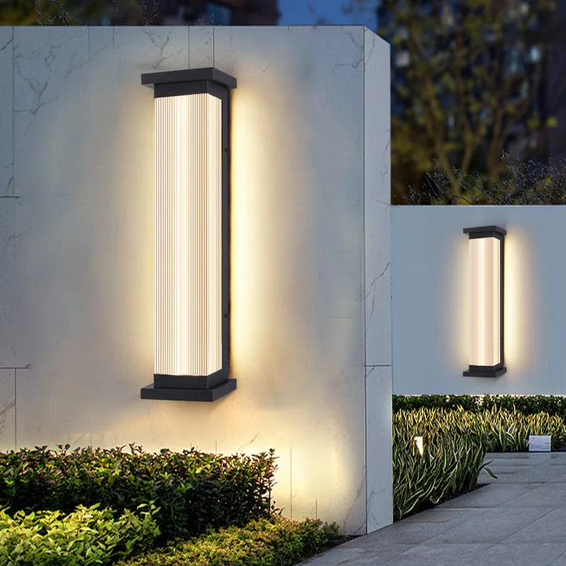 Imagem -02 - Lâmpadas Exteriores Impermeáveis da Parede Iluminação Exterior Patamar do Corredor Luzes do Jardim Dispositivo Bonde Ip65