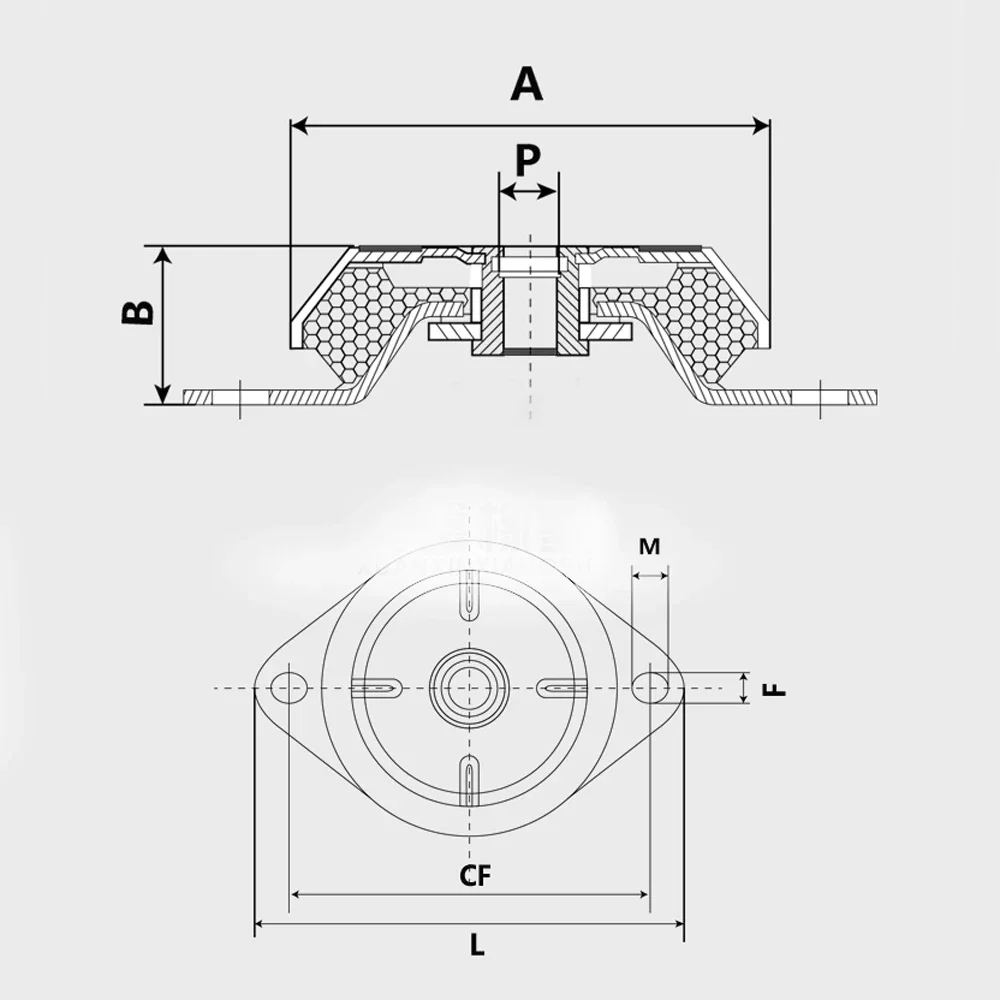 XXHJ Bell Type Metal Shock Absorber Generator Set Water Pump Diesel Engine Air Compressor Cushion Shockproof Rubber Foot