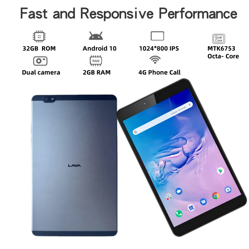 

Type-C 8'' Android 10 Tablet 4G Phone Call GSM 2 x SIM Card 2GB RAM 32GB ROM MTK6753 Octa Core 4000mAh 1280 x 800 Pixels