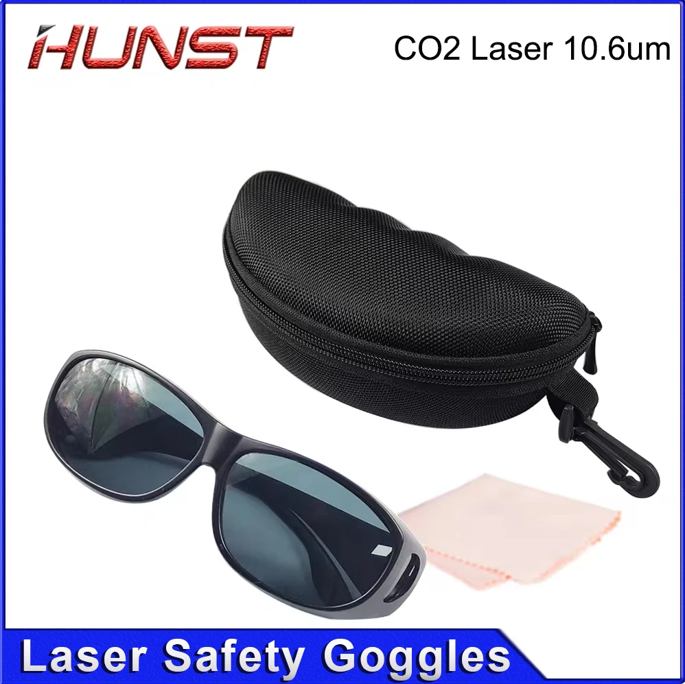 HUNST CO2 OD6+ Laser Safety Glasses For Marking Cutting Machine Parts 10600nm Protective Eyewear Goggles