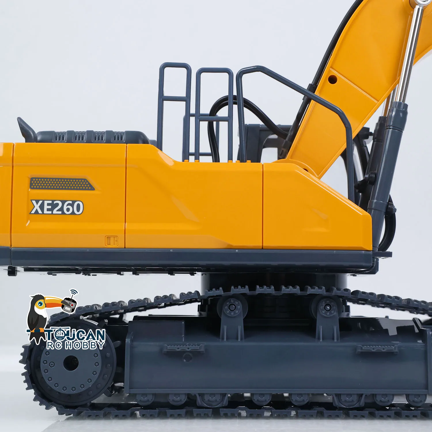 XE1260 1/18 HUINA Elektrischer RC-Bagger Ferngesteuerter Bagger RTR 300-Grad-Rotation Modell Metallschaufel Licht- und Soundeffekte Fahrzeug Auto – Detail 16