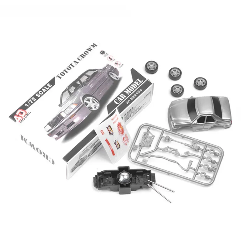 4개/대 1/72 4D 스티커 소년 슬라이딩 Q 버전 장난감으로 랠리 자동차 모델 조립