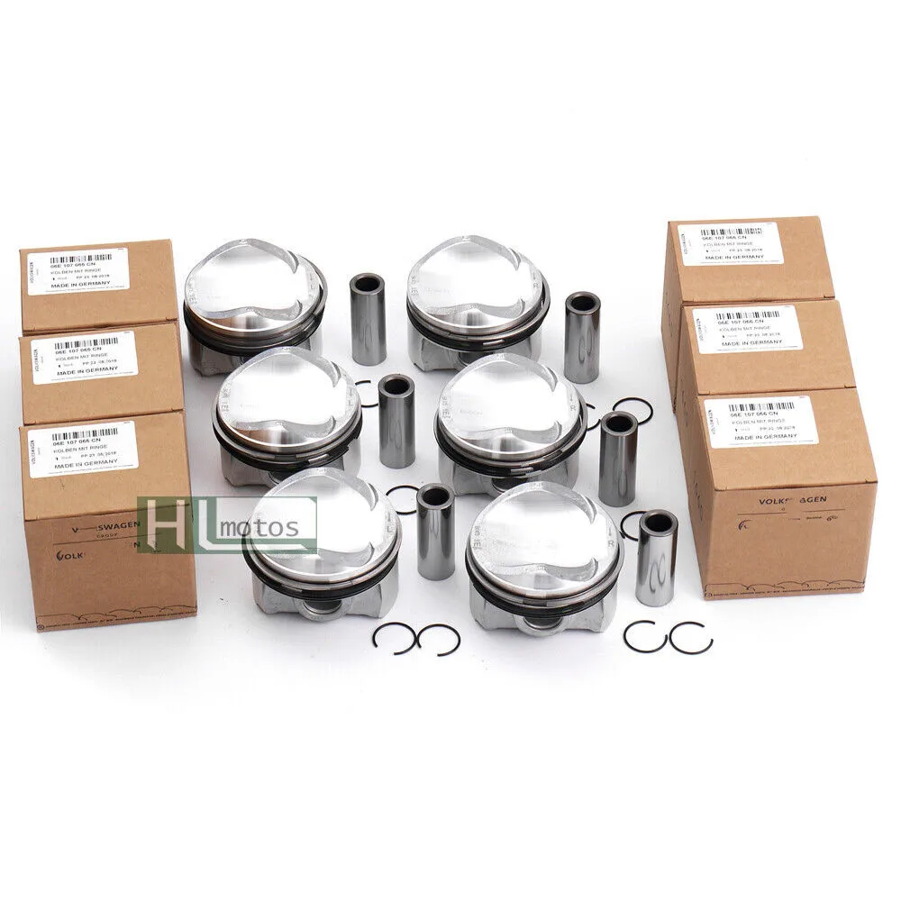 Made In Germany 6x Pistons Rings Set Φ84.51mm Φ 22mm for Audi A5 VW 06E107065DM 3.0TFSI