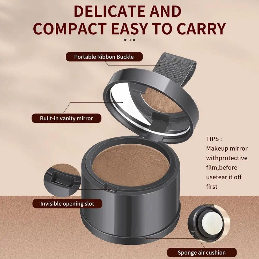 

4 Colors Hair Line Powder Black Root Cover Up Natural Powder Instant Shadow Concealer Waterproof Coverager Hairline Hair B5G9
