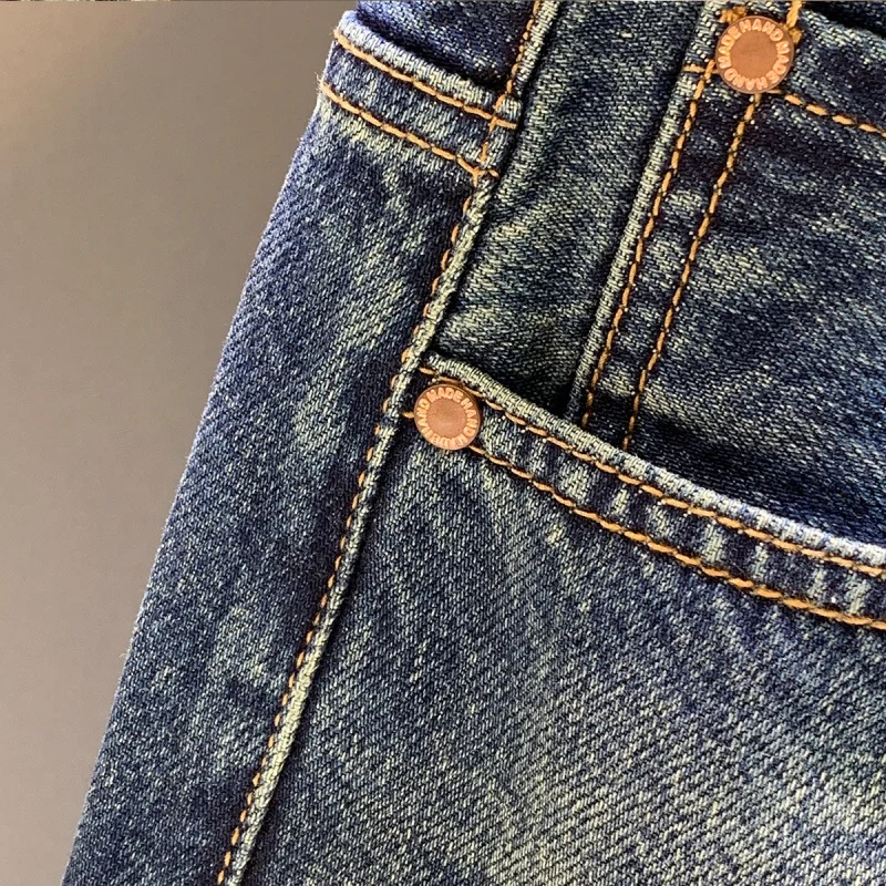 Retro High-End Simple Fashion Brand Jeans Men's Spring and Autumn Street Casual Loose Harem Wide-Leg All-Matching Trousers