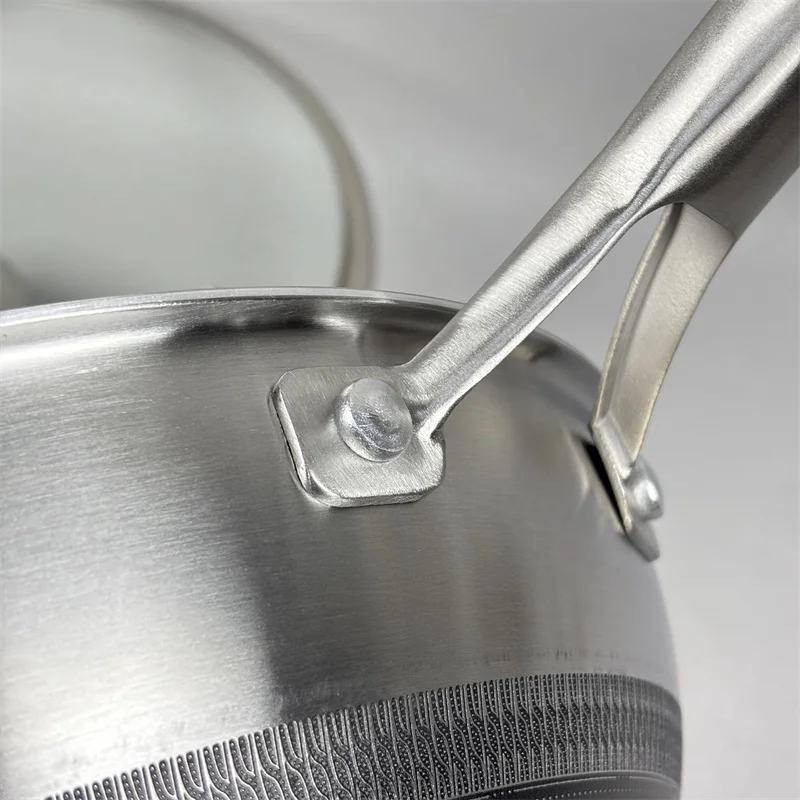 SUS316، مقلاة غير لاصقة بنمط كريستال على شكل قرص العسل مع غطاء