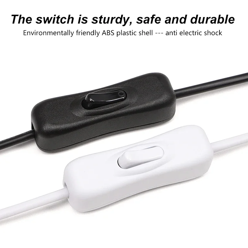 1/3/5/10pcs 304 DC Switch On Off Female Male DC Plug Power Cable 5.5x2.1mm for 5V 12V 24V LED Strip Light White/Black Switch
