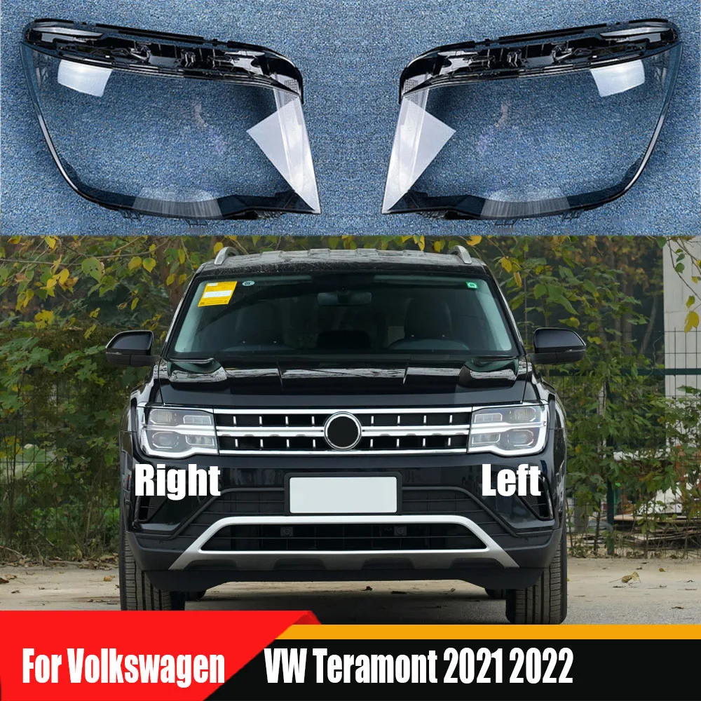 

For Volkswagen VW Teramont 2021 2022 Headlamp Cover Transparent Lamp Shade Headlight Shell Plexiglass Replace Original Lens