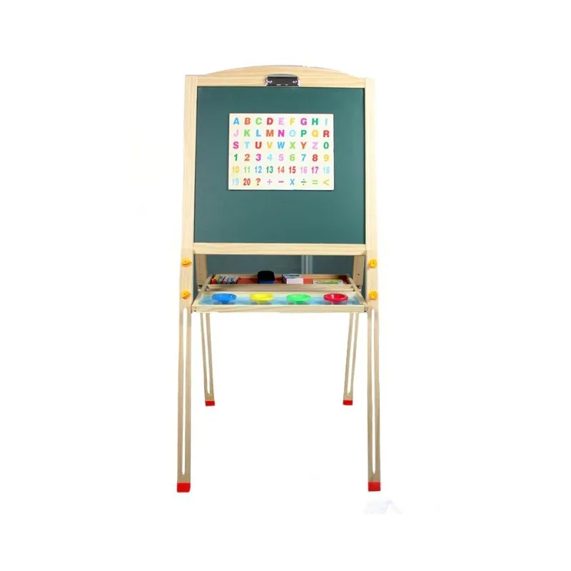 Montessori Holz Hebe doppelseitige Tablet Magnetische Malerei Große Zeichenbrett Sensorischen Spielzeug kinder Magische Tafel Geschenk