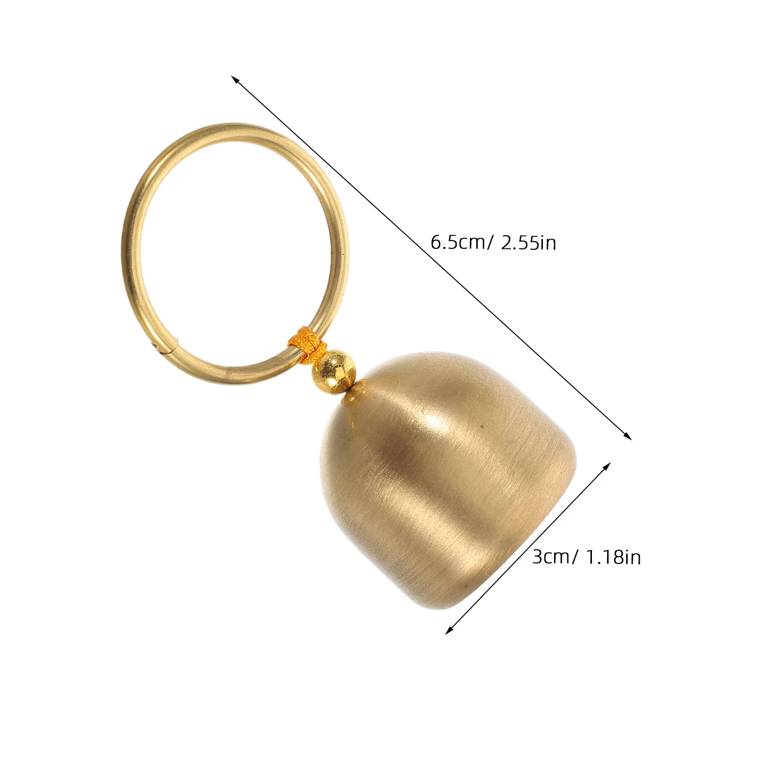 Открытый латунный колокольчик, кулон, прозрачный звук Jingling для пеших прогулок, рюкзак для кемпинга, брелок для защиты от медведя, защитное снаряжение, колокольчик, ремесленный мяч