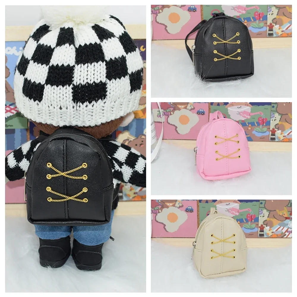 

20CM 1/6 BJD Doll Backpack Accessories Exquisite Mini Bag Plaid Sweater Hat For Plush EXO Korean Doll Gifts Doll Mini Accessorie