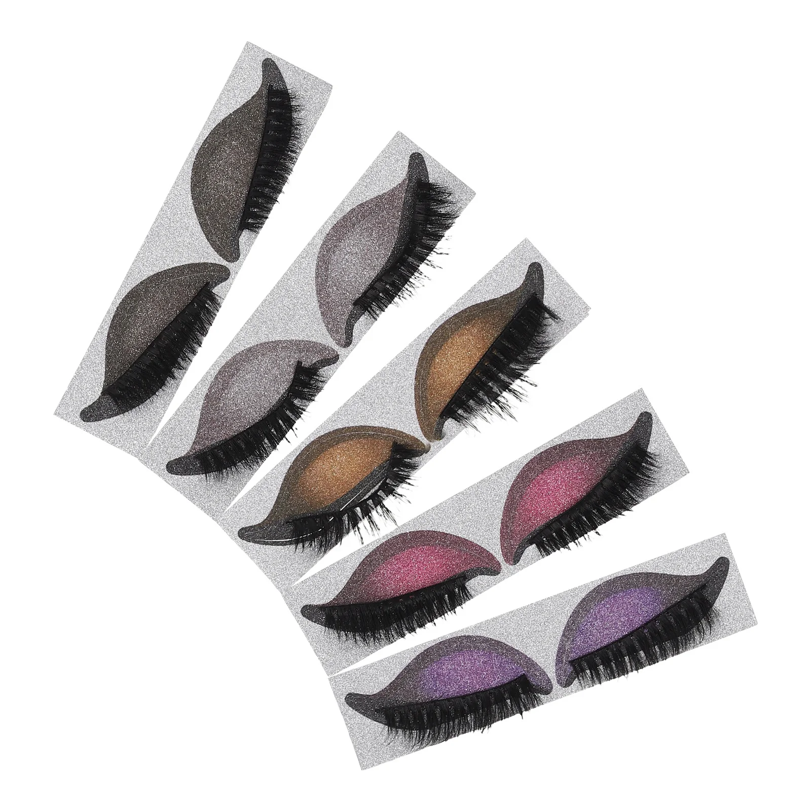 

5Pairs Lazy Eye Shadow Eyelash Patch Makeup Sticker False Lash Decal Breathable Comfortable Party Travel