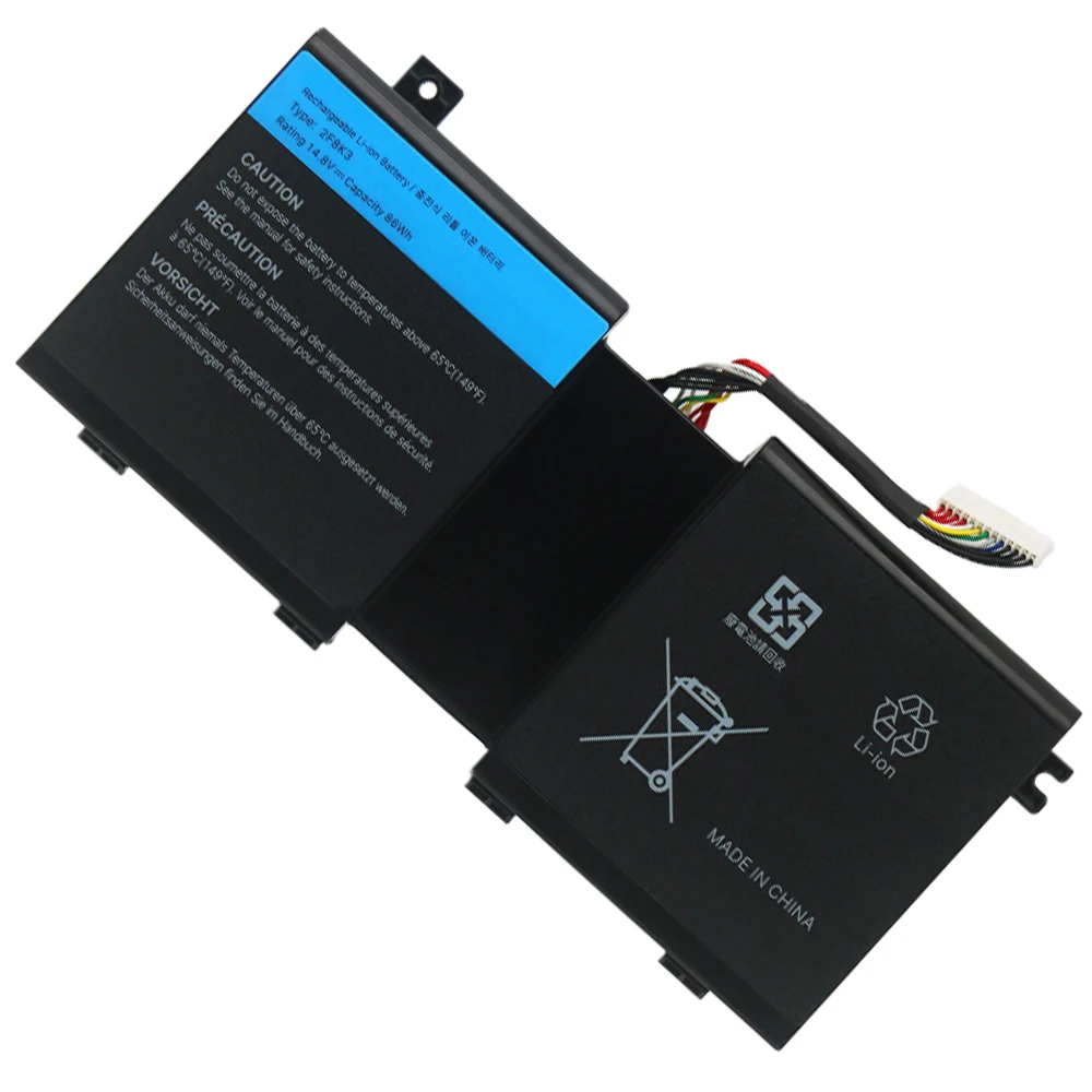 Imagem -05 - Bateria do Portátil 2f8k3 para Dell Alienware 17 r1 17x M17x-r5 18 r1 18x M18x-r3 Série P18e P18e001 P19e P19e001 02f8k3 G33tt