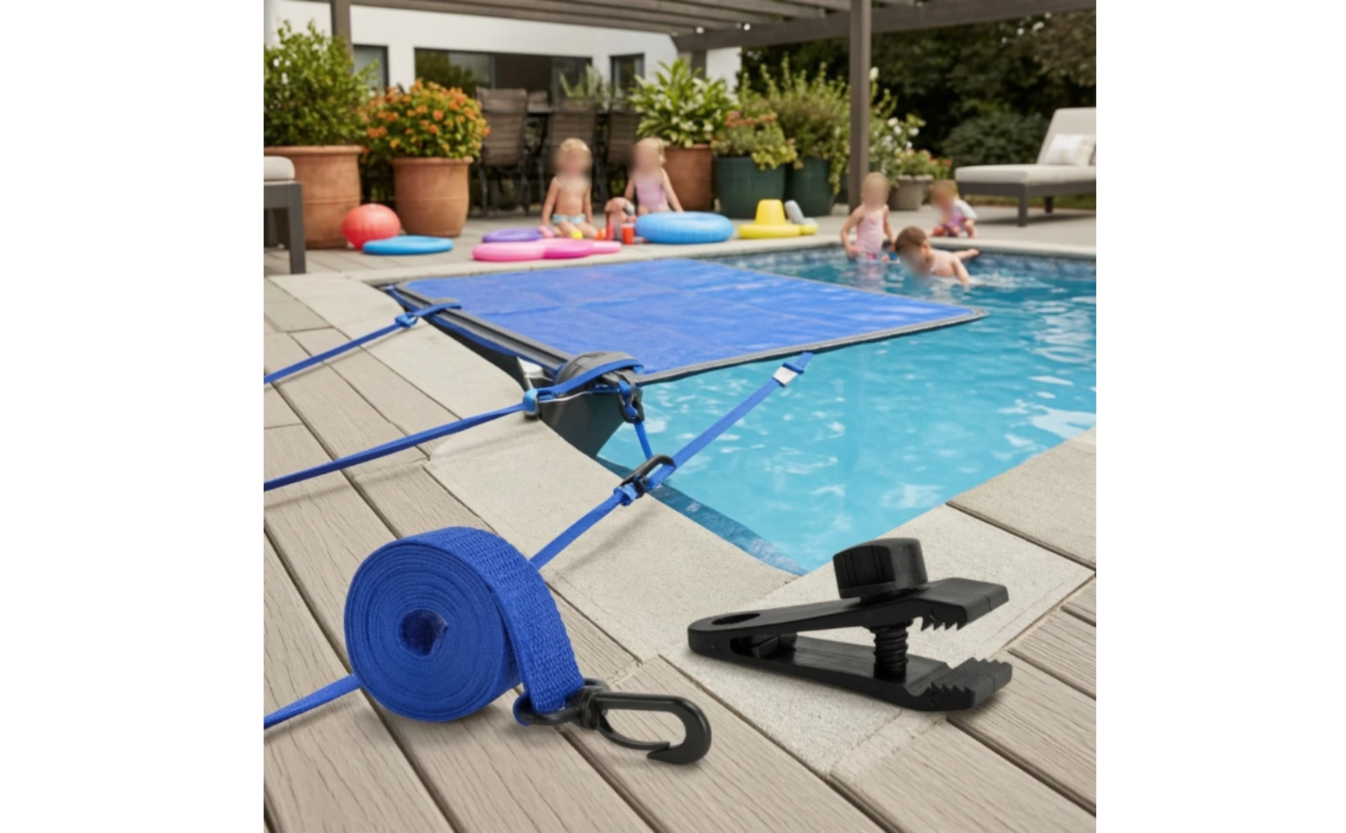 8 Pieces Solar Blanket Strap Kit Easy to Install Solar Cover Reel Strap Kit Long-Lasting Replacement 8 Pieces Solar Blanket Strap Kit Easy to Install Solar Cover Reel Strap Kit Long-Lasting Replacement