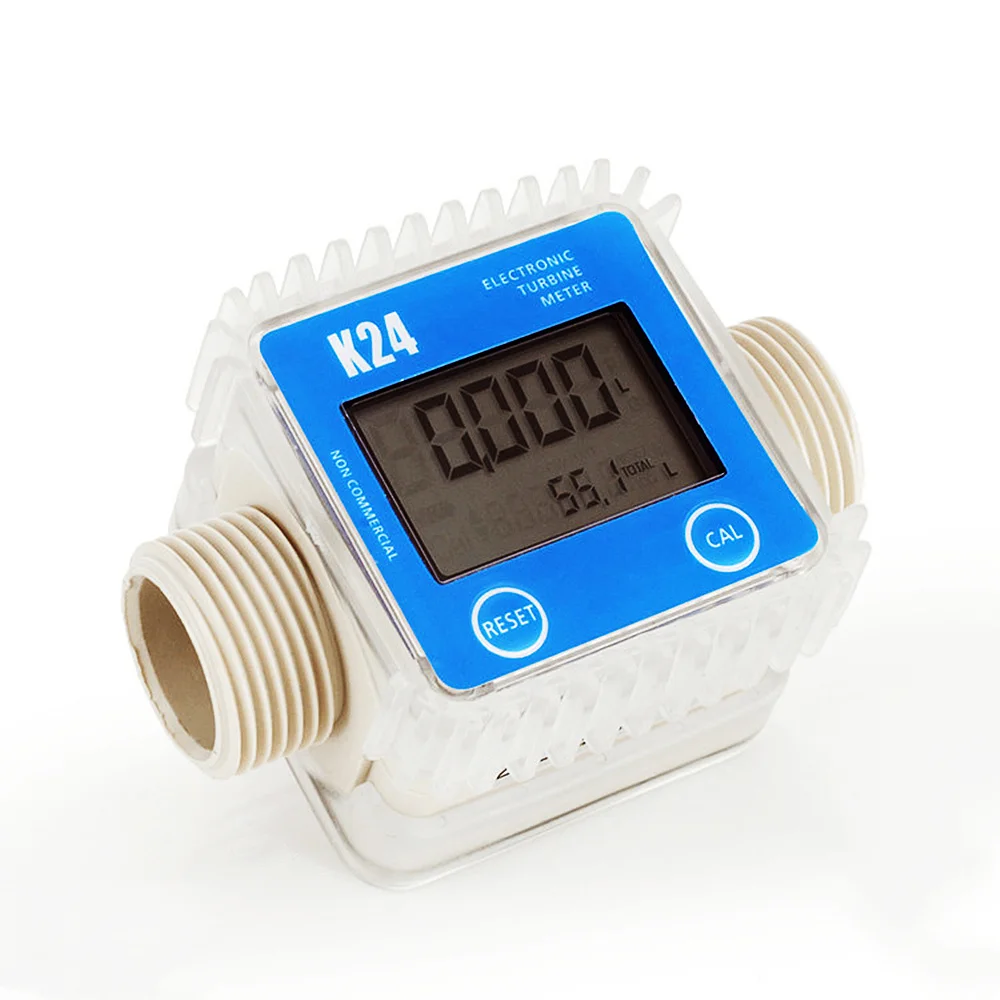 ดิจิตอล LCD K24 Flow Meter Turbine การใช้ Flow TESTER สําหรับสารเคมีน้ําทะเล Liquid Flow เมตรวัดเครื่องมือสีสุ่ม