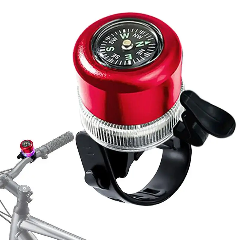 

Звонок для велосипеда, красочные фонари, компас, велосипедный звонок, USB перезаряжаемые велосипедные аксессуары, водонепроницаемый громкий звуковой звонок для взрослых