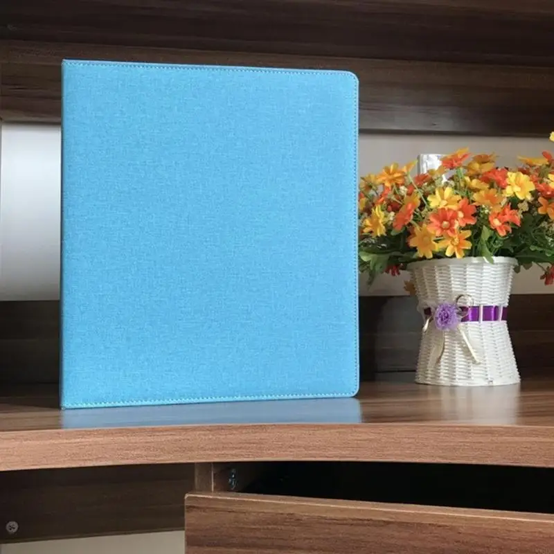 

Gaming Card Folder 3 Rings Leather Card Display Album Gaming Card Folder D5QC