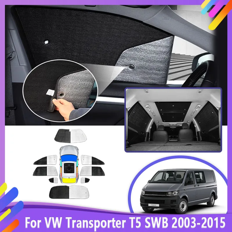 

For Volkswagen VW Transporter Caravelle Multivan Doubleback T5 SWB 2003-2015 Protection Window Sunshade Covers Auto Accessories