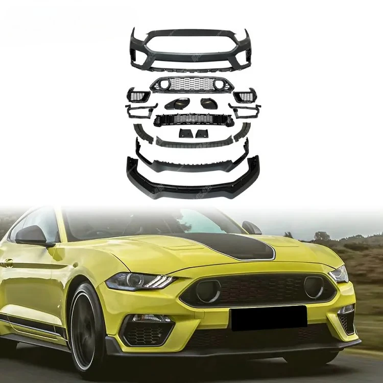 Mach 1 Front Bumper for Ford Mustang 2015-2017 PP Material Body Kit Car Bumper with Grille Bodykit