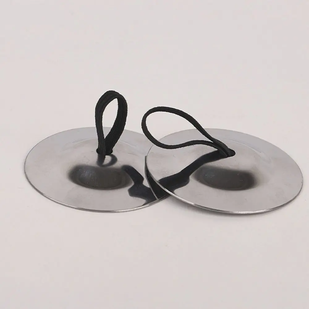 2Pcs Portable Finger Cymbal Traditional Mini Percussion Instrument Professional Early Education Belly Dance Cymbal