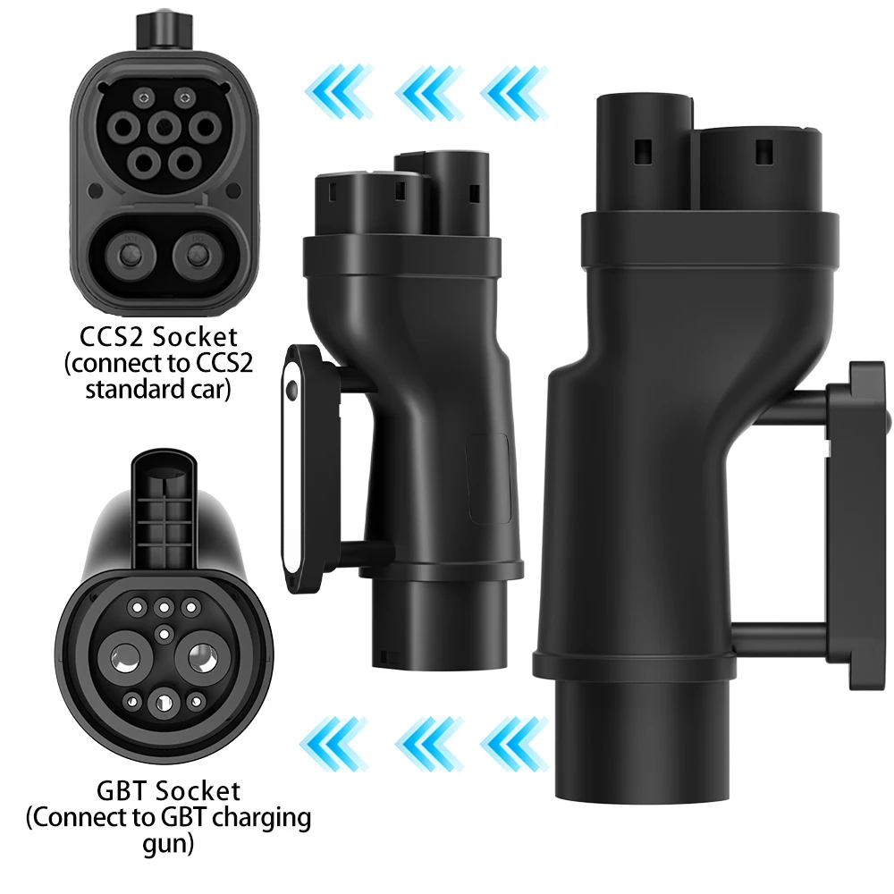 Adaptador EV para coche GBT a CCS2 DC 250KW convertidor de carga rápida GB/T a CCS Combo 2 para cargador de conectores CCS 2 estándar de la UE