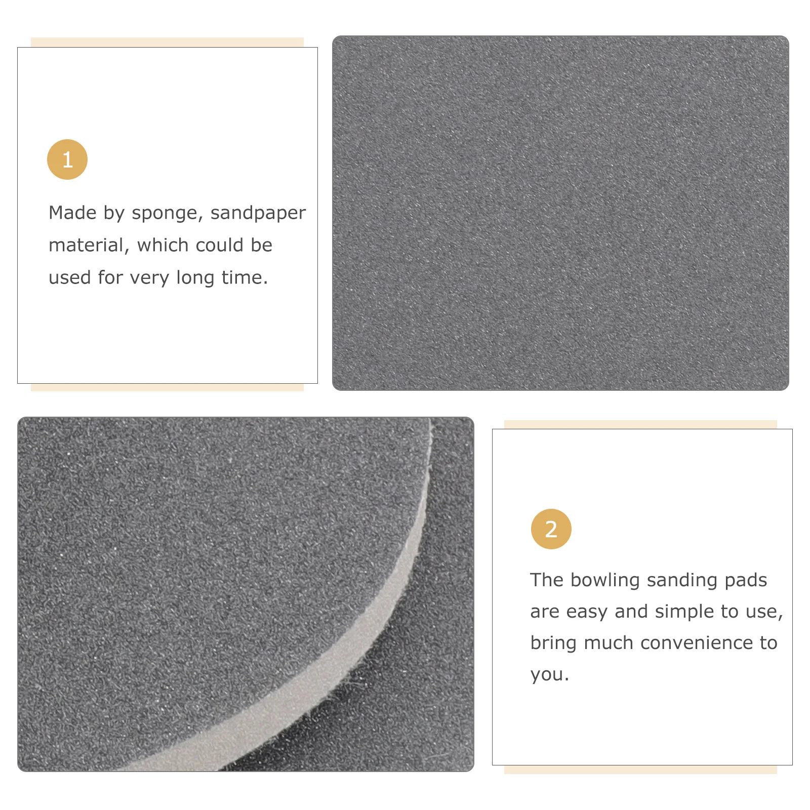 

6Pcs Bowling Sanding Pads Polishing Ball Cleaning Sponge Professional Reusable Convenient Maintenance Kit for