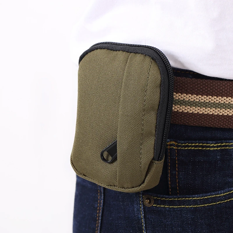 EDC-Mini porta llaves para hombre, monedero, bolsillo pequeño, llavero con cremallera, paquete de puerta, bolsa de camuflaje del ejército militar