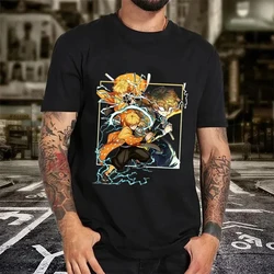 New Agatsuma Zenitsu Graphic Print T-shirt Men and Women Fashion Short Sleeve Street Casual Personality Anime T-shirt