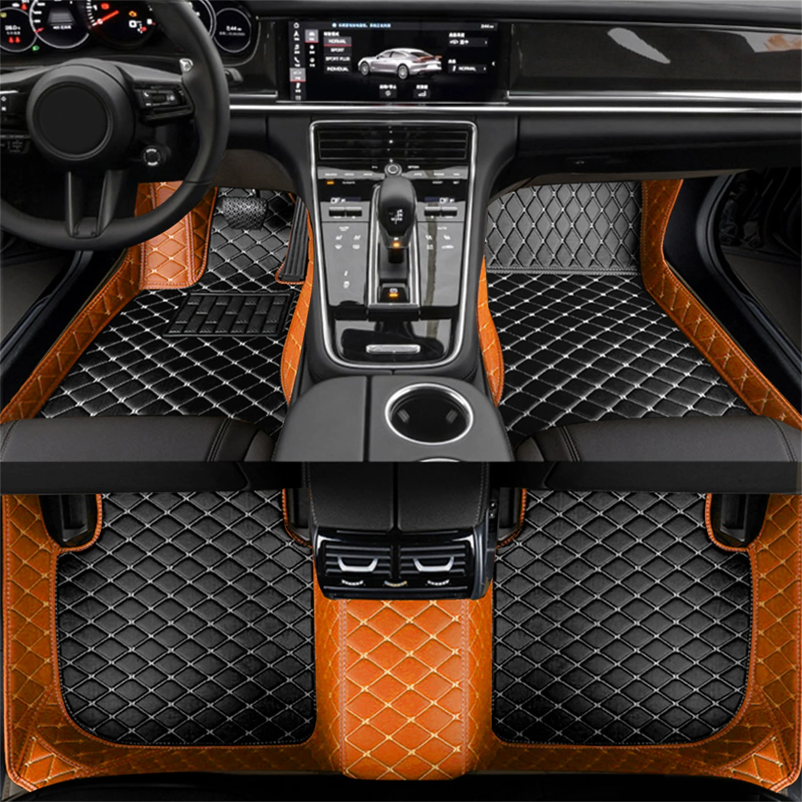 ZTT  Custom Leather Car Mats For Land Rover All Models Rover Range Evoque Sport Freelander 1 2 Accessories Automotive Carpet