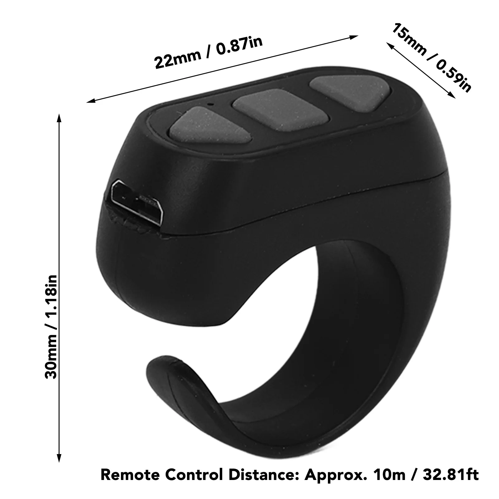 Bluetooth Remote Control App Page Turner Phone Remote Control Ring Phone Novel Watch TV Turn Page Click Like Selfie Device ZL 03