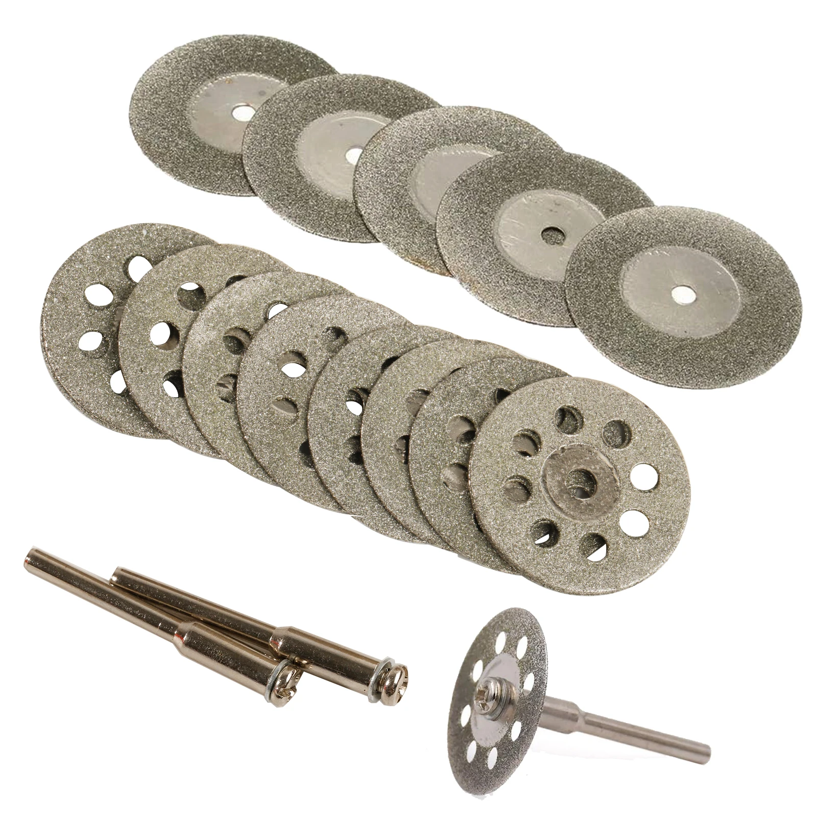 12pcs Diamond Cutting Discs 25mm Circle Cutting Off Blade Wheel with 3mm Mandrel For Dremel Rotary Tool cutting wood jade