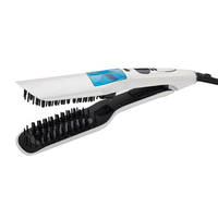 Portable Electric Ceramic Hair Straightener with LCD & LED Display Steam Straightening & Perm Splint Accepted