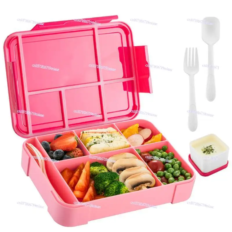 Children and students grid sealed fruit box salad box to work microwave heating bento box