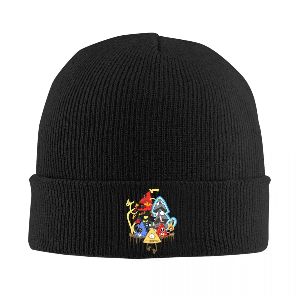 Gravity Falls Bill Cipher Knitted Hat Autumn Winter Skullies Beanies Fashion Caps Men Women Acrylic Hot Sale Bonnet