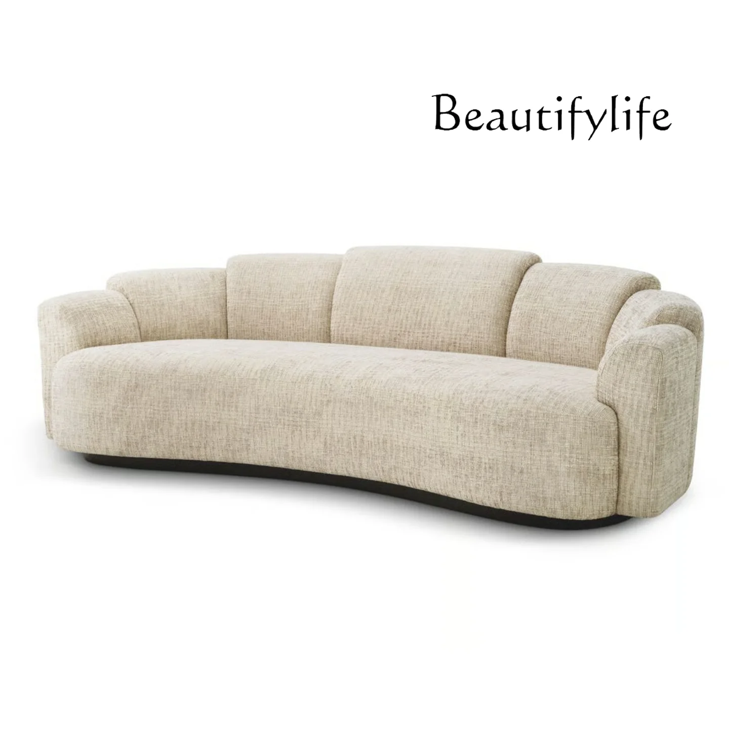 

Скандинавский дизайнерский салон красоты, прием, особая форма, современный простой гостиничный клуб, толстый хлопок и лен, изогнутый на трех человек