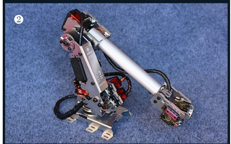 Kit de brazo robótico mecánico, manipulador de Metal de 7 DOF con servomotores de 20KG para Arduino, Kit de desmontaje DIY