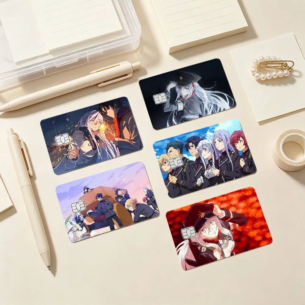 Anime 86 E-Eighty Six-S Card Stickers Credit Card DIY Card Protector Stickers Waterproof Film Skin Cover