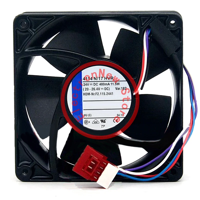 ORIGINAL 4114N/17HVR 4114 N/17HVR 24VDC  12038 120*120*38mm BRAND NEW COOLING FAN