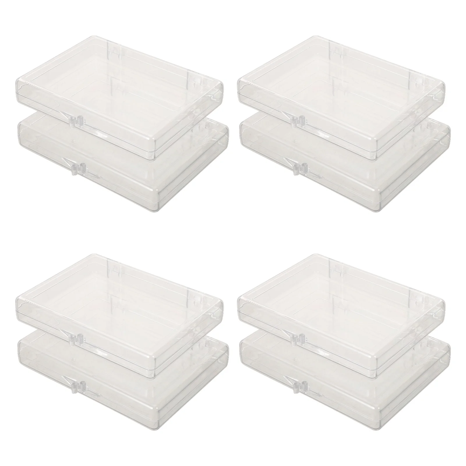 

8pcs Business Card Storage Box Transparent Acrylic Desktop Organizer Case For Office Card Holder Display Rack Stationery