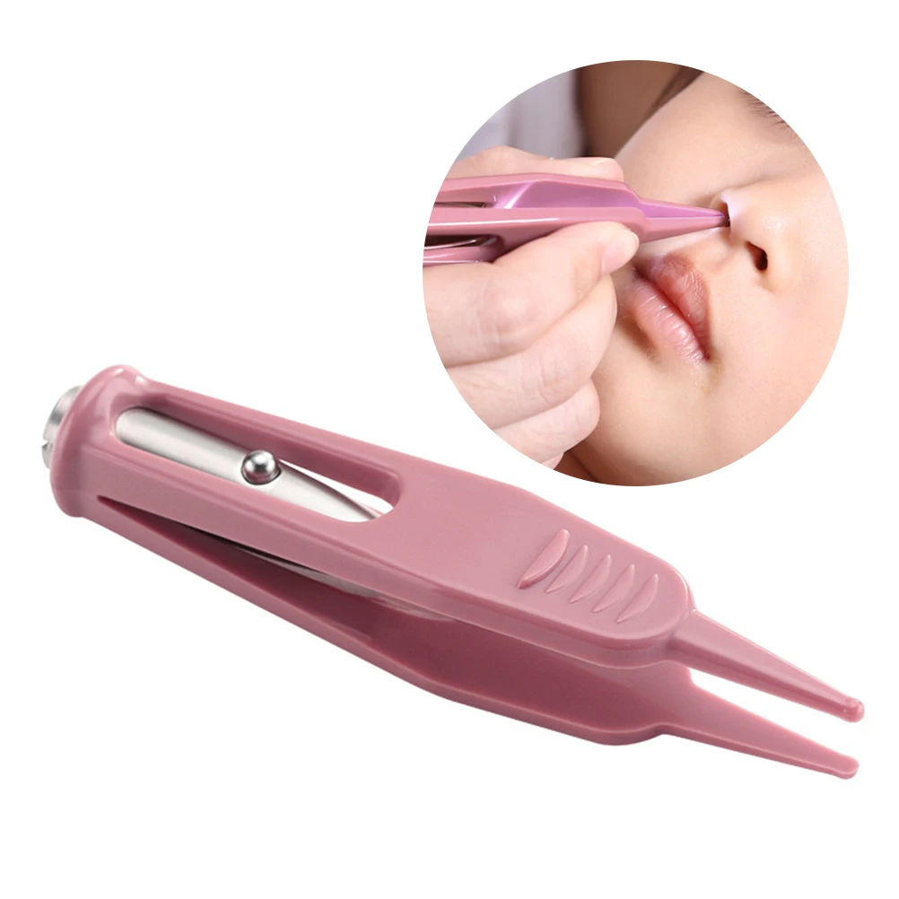 

Glowing Nose Cleaner Clip Round Tip Baby Safe Anti Skid Handle LED Light Portable Ear Care Tool Baby Nose Cleaning