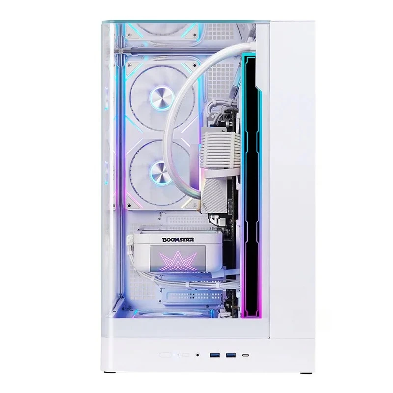 For High Performance E-sports Gaming Pc Case with Panoramic Tempered Glass Side Panel Water Cooling Support Full Tower Atx