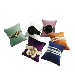 Multi-Color Velvet Pillow Jewelry Display Storage Props Watch Bracelet Chain Display Pillow Hand Jewelry Storage 8*8 cm