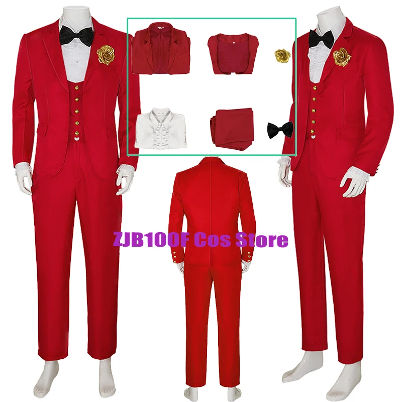 

Wedding Betelgeuse Cosplay Anime Costume Red Uniform Suit Halloween Carnival Party Terror Role Outfit for Men