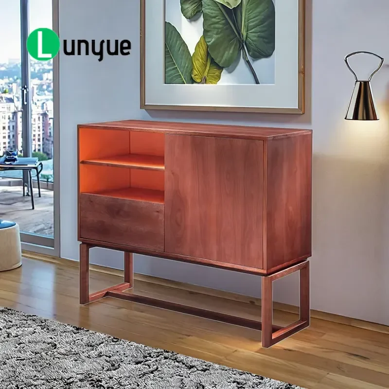 Modern Solid Wood Sideboard with Drawers High Quality Living Room Hotel Furniture Wholesale Discount Price