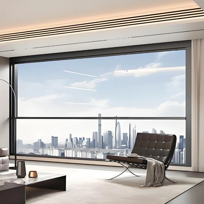 Any Size Custom Smart Electric Lift Aluminum Alloy Door Window Villa Residential Automatic Silent Lift Tempered Glass