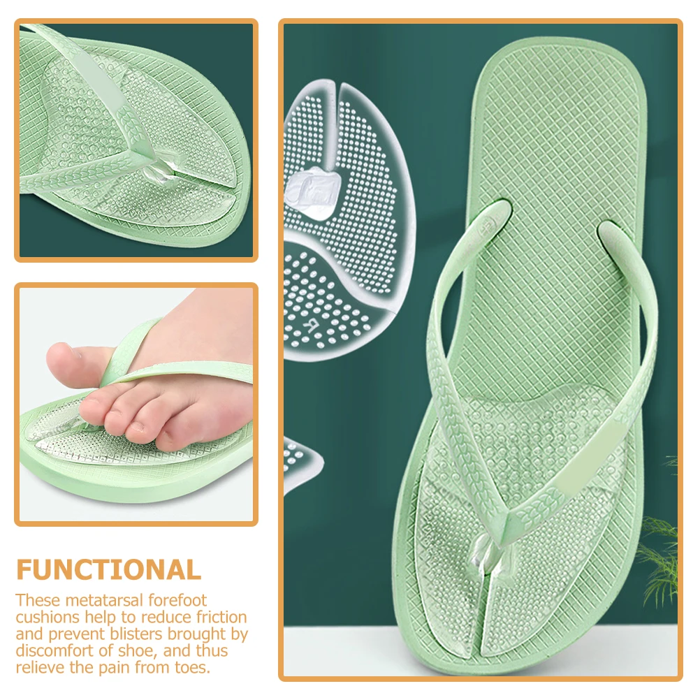 

2 Pairs Slippers Suitable for Sandals Ball of Foot Cushions Pinch Accessories Feet Pads Gel Adhesive Forefoot Women