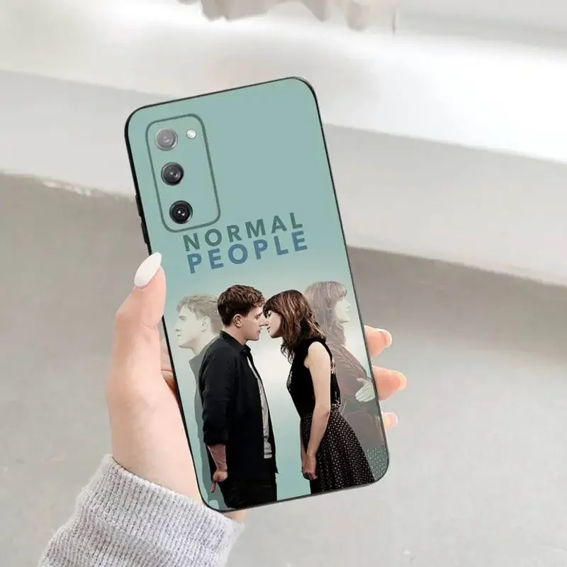 Normal People TV Phone Case For Samsung S23,22,21FE 20,10lite 9,8,5plus 6,7edge Note20,20ultra Black Silicone