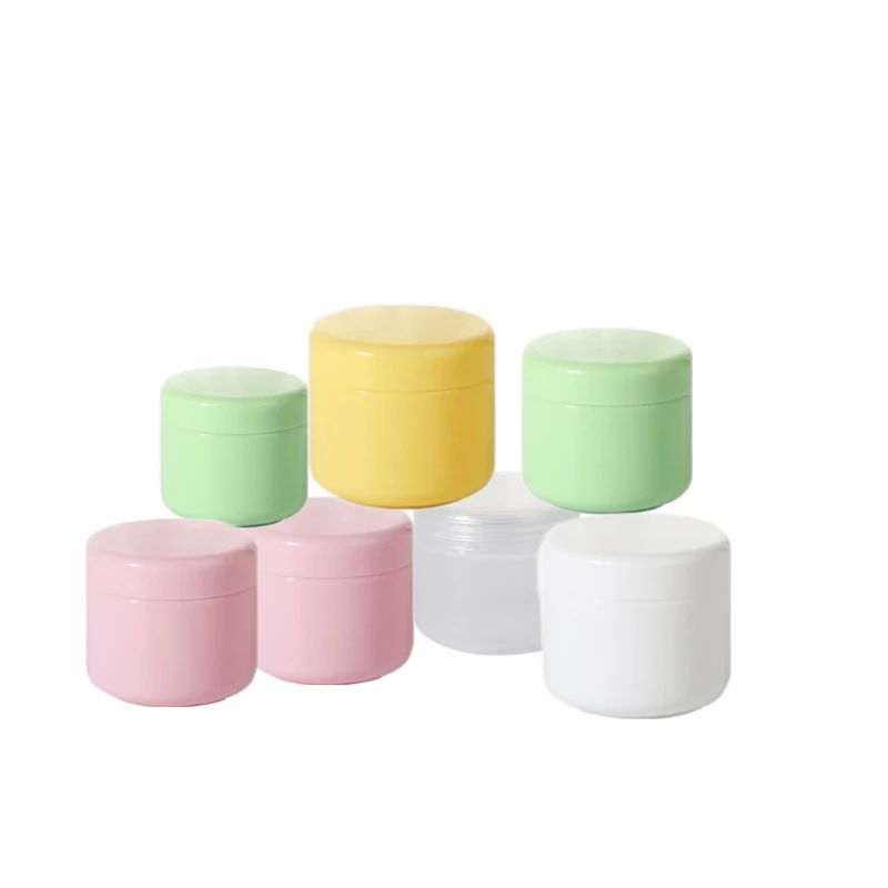 Frascos cosméticos de plástico recargables, 25 uds., 20/30/50ml, pequeños contenedores vacíos de maquillaje para crema, loción, exfoliante de labios, almacenamiento de velas de viaje